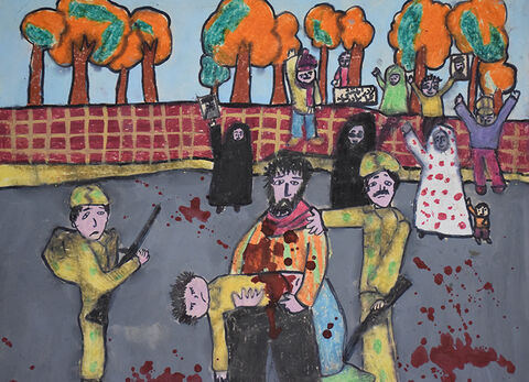 آثار نقاشی اعضای مراکز کانون لرستان به مناسبت دهه فجر