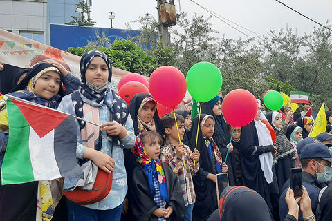 حضور پرشور اعضای کانون پرورش فکری مازندرانی در راهپیمایی روز قدس