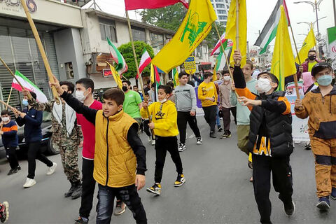 حضور پرشور اعضای کانون پرورش فکری مازندرانی در راهپیمایی روز قدس
