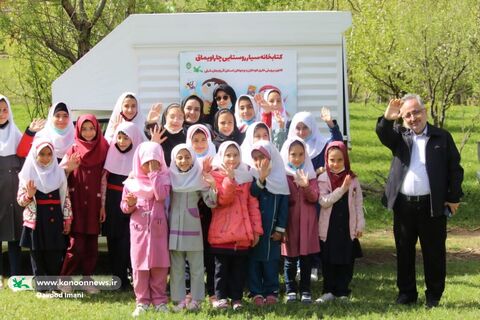 گزارش تصویری استقبال کودکان و نوجوانان از کتابخانه سیار روستایی چارایماق