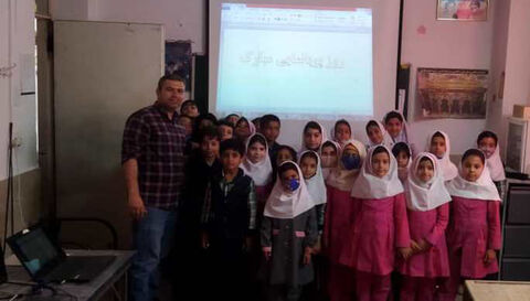 گرامی‌داشت روز پویانمایی در مدرسه تحت پوشش مرکز فرهنگی‌هنری سیار کانون گرمسار