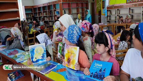گزارش تصویری از فرایند امانت کتاب و استقبال کودکان در مرکز فرهنگی‌هنری شماره دو کانون دامغان