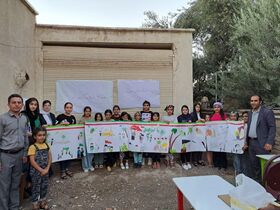 برگزاری ایستگاه نقاشی به همت کتابخانه سیار روستایی چورزق