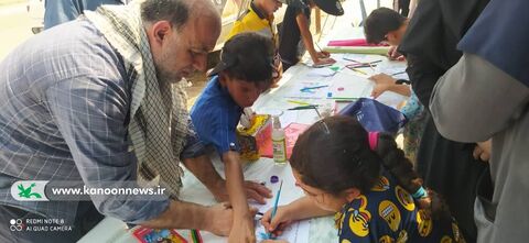 اولین روز حضور کتابخانه های سیار کانون خوزستان در مرز چذابه