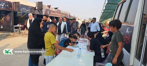 دومین روز حضور کتابخانه های سیار کانون خوزستان در مرز چذابه