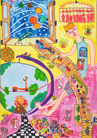 شاهین امیری 6 ساله از مرکز ۴۰ تهران برنده دیپلم افتخار بیست‌و‌نهمین مسابقه بین‌المللی نقاشی کودکان هیکاری ژاپن