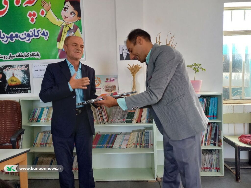 میزبانی از جانباز دفاع مقدس در پایگاه کتابخانه سیار ورستایی کانون پرورش فکری زیرکوه