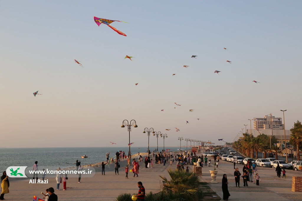 پرواز بابادک های شادی و امید در آسمان بوشهر