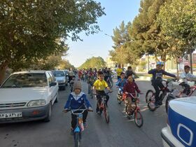 همایش دوچرخه سواری کودکان و نوجوانان در شهرستان بشرویه