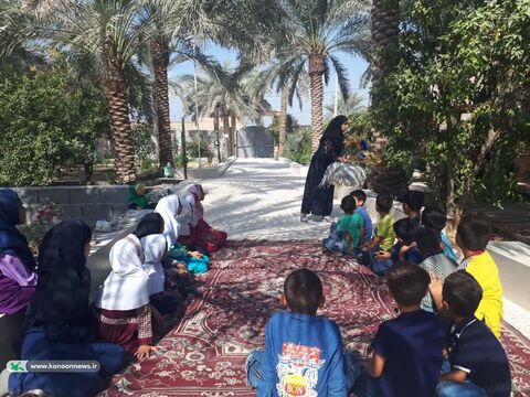 حضور کتابخانه سیار کانون خوزستان در  دبستان حجت روستای افشاری شهرستان باوی