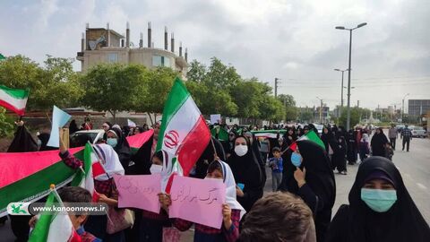 حضور اعضا و مربیان کانون استان بوشهر در راهپیمایی 13 آبان
