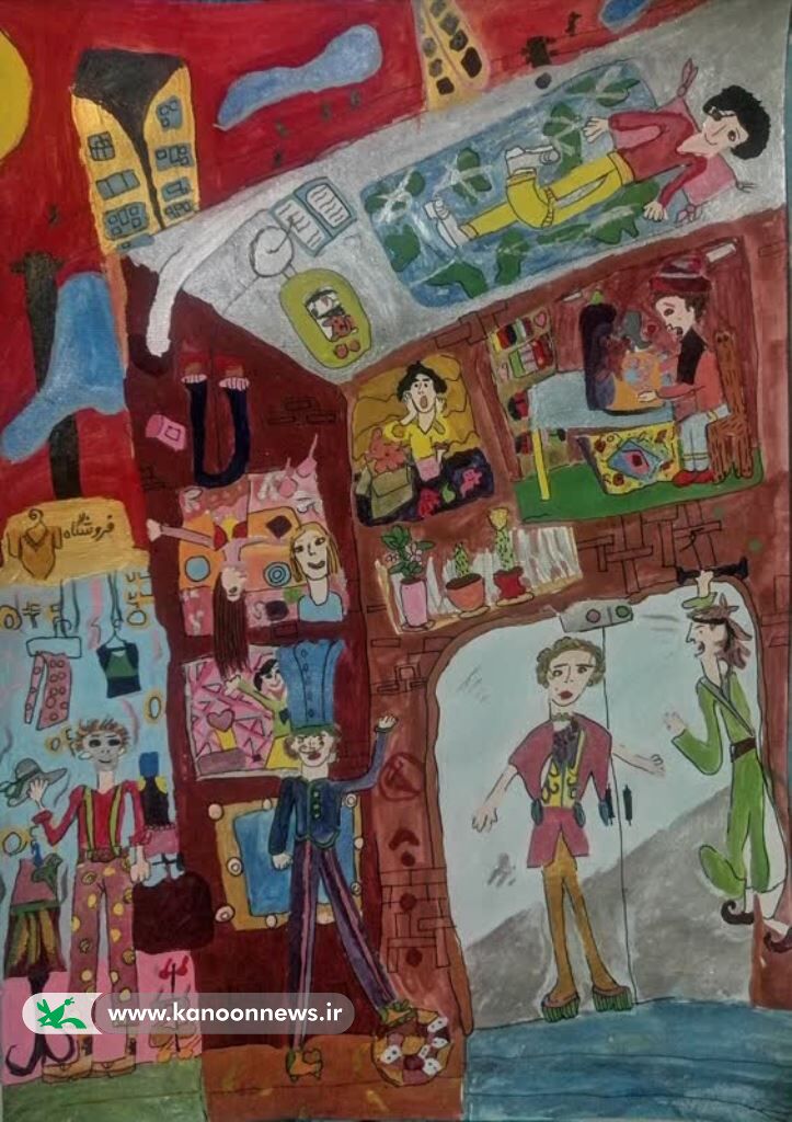 اعضای کانون کرمان در فستیوال نقاشی «دنیای لنگه به لنگه» درخشیدند