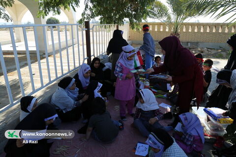 پیک امید کانون استان بوشهر میهمان کودکان روستای دهنو