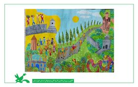 راه‌ یابی اثر نقاشی عضو کانون خوزستان به نمایشگاه "سرزمین افسانه‌ها"