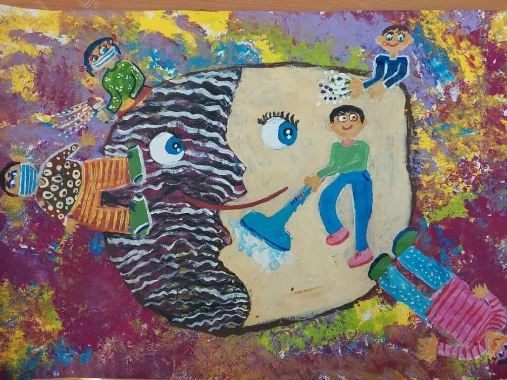 اهورا بختیاری ۹ ساله از مرکز شماره ۴۱ تهران برنده جایزه کائو Success of Five Iranian Children in Kao International Environment Painting Contest for Children, Japan