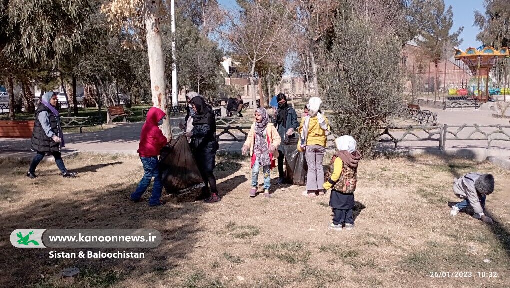 اعضای کانون سیستان و بلوچستان به پویش پاکسازی پارک‌ها پیوستند