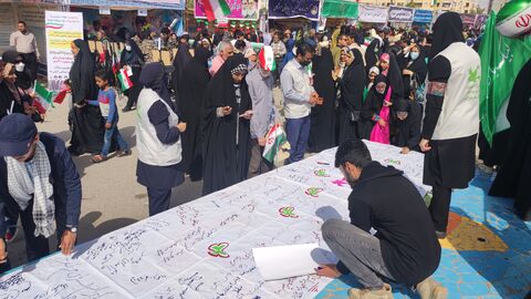 حضور کانون پرورش فکری هرمزگان در راهپیمایی ۲۲ بهمن