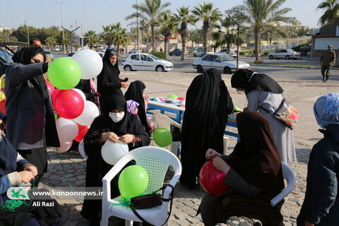 ایستگاه کانون استان بوشهر برای کودکان و نوجوانان در مسیر راهپیمایی 22بهمن