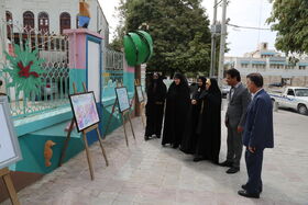 نماهایی از برگزاری نمایشگاه خیابانی نقاشی های قرآنی در کانون استان بوشهر