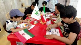گزارش تصویری، میز خدمت فرهنگی هنری کانون پرورش فکری کودکان و نوجوانان استان هرمزگان در راهپیمایی روز جهانی قدس