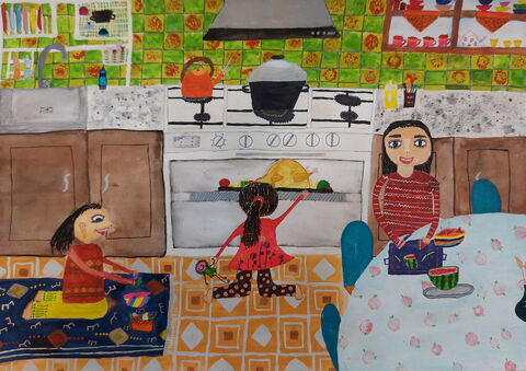 یسنا زارعی 9 ساله از فارس برنده لوح تقدیر نشان برنز سی‌امین مسابقه بین‌المللی نقاشی هیکاری ژاپن