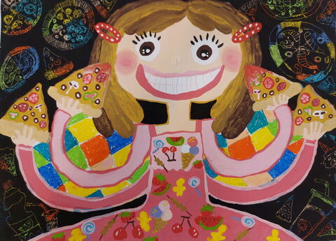 Avina Ali Asghari, 7, from center No 1 in Gorgan, Golestan Province; received honorable mention