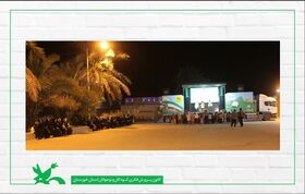 اولین اجرای تماشاخانه سیار کانون در استان خوزستان_ شهرستان کارون_ روستای غزاویه بزرگ