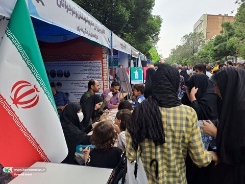غرفه کانون آذربایجان شرقی در مراسم دیدار رئیس جمهوری اسلامی با مردم تبریز
