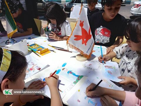 ایستگاه نقاشی کودکان و نوجوانان عضو کانون مرکز بستان‌آباد