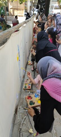 مسابقه نقاشی خیابانی (به رنگ خانواده)در پارک سپیدار سنندج
