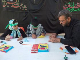میزبانی موکب کودک و نوجوان کانون پرورش فکری کودکان و نوجوانان استان کردستان از مهمانان کوچک امام حسین(ع)