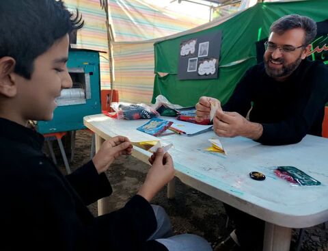 موکب مهمان های کوچک امام حسین(ع) کانون پرورش فکری کودکان و نوجوانان استان کردستان در مرز باشماق مریوان