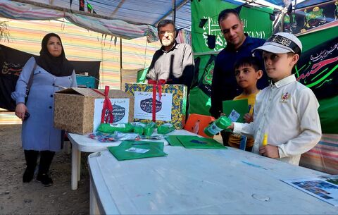 موکب مهمان های کوچک امام حسین(ع) کانون پرورش فکری کودکان و نوجوانان استان کردستان در مرز باشماق مریوان