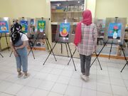 برپایی نمایشگاه نقاشی کودکان در مترو ولی‌عصر(عج)