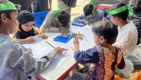 مربیان کانون سیستان و بلوچستان در صف نخست ارایه‌ی خدمات فرهنگی به زائران پاکستانی اربعین