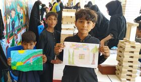 پذیرایی از مهمانان کوچک پاکستانی امام حسین(ع) در مرز میرجاوه