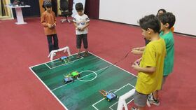 برگزاری مسابقه روبات فوتبالیست درمرکز فراگیر بجنورد