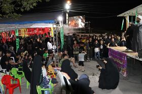 استقبال پرشور مردم از موکب کانون در خیابان اربعین گرگان
