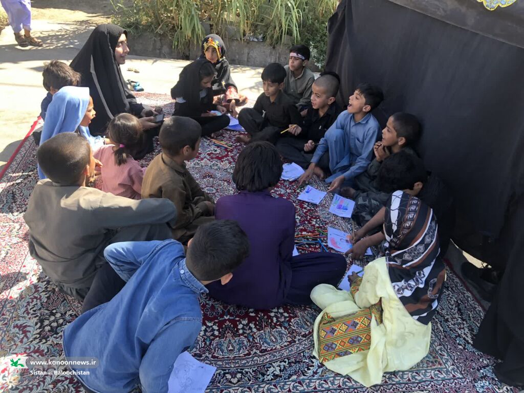 پایگاه پرمخاطب کانون پرورش فکری سیستان و بلوچستان در مسیر راهپیمایی جاماندگان اربعین در زاهدان