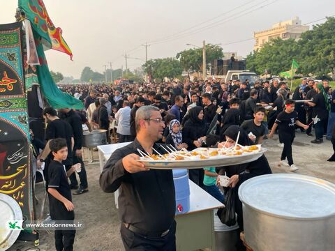 خدمت رسانی کانون استان در مسیر پیاده روی اربعین بوشهر به روایت تصویر