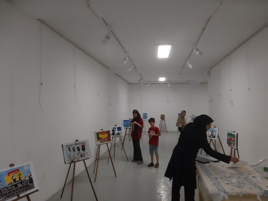 برگزاری نمایشگاه نقاشی اربعینی کودکان و نوجوانان در نگارخانه مروارید بندرلنگه