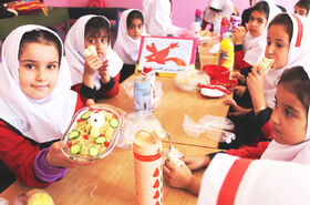 آشناسازی کودکان با خوراک‌های مناسب فکری و جسمی / سفره سلامت در مدرسه شهید مطهری رودبارگسترده‌شد