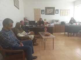 برگزاری جلسه با معلمین و کادر دفتر  آموزشگاه نابینایان شهید عابدی