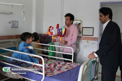 عیادت از بیماران بخش کودک بیمارستان بوعلی ساری در هفته ملی کودک