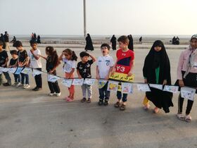 تجمع کودکان و نوجوانان هرمزگانی در حمایت از کودکان غزه