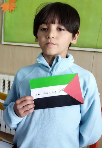 همدردی اعضای کودک ونوجوان کانون استان با کودکان غزه