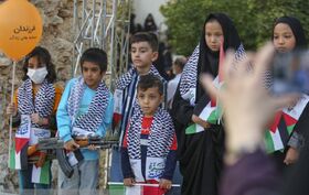 اجتماع زینبی بانوان و کودکان شیراز در حمایت از مادران مظلوم غزه