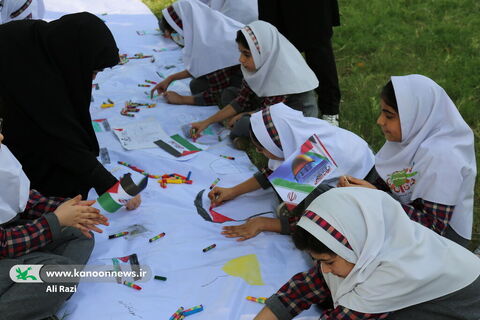 ویژه برنامه حمایت کودکان بوشهری از کودکان فلسیطن به روایت تصویر
