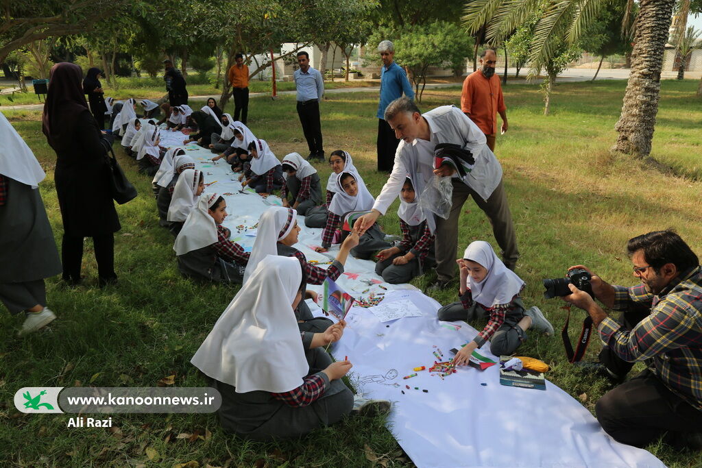 اعلام حمایت کودکان بوشهری از کودکان و نوجوانان فلسطینی