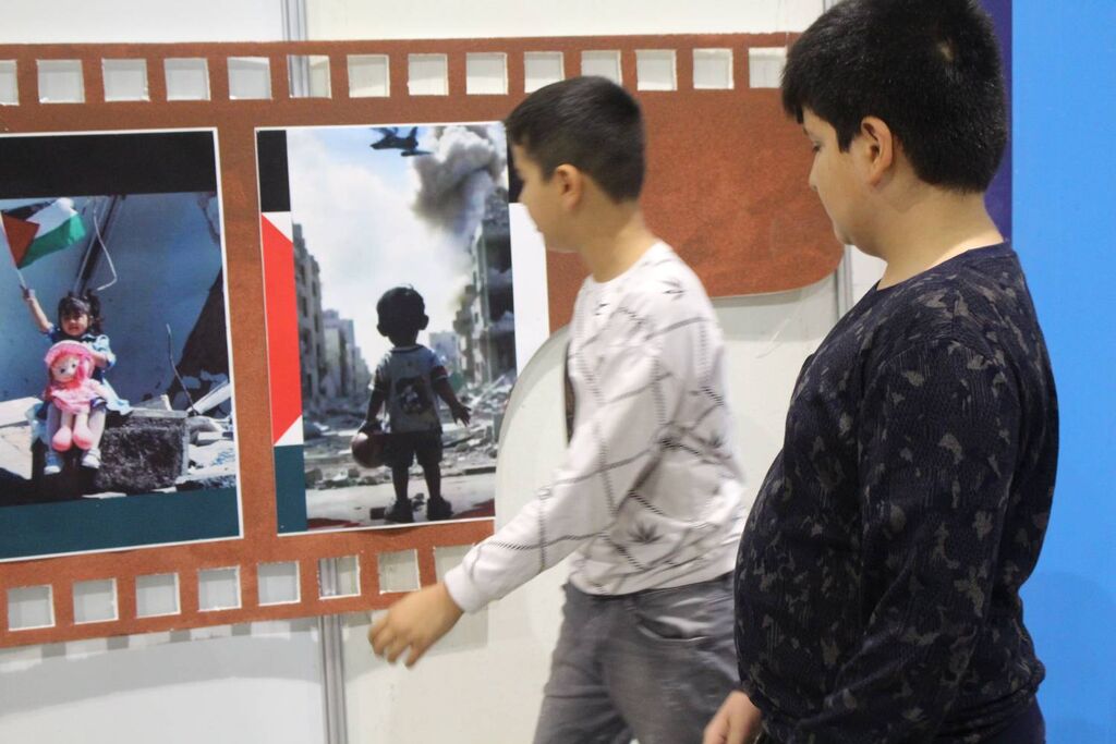 همدردی با کودکان و نوجوانان مظلوم غزه و فلسطین در هجدهمین نمایشگاه کتاب تبریز
